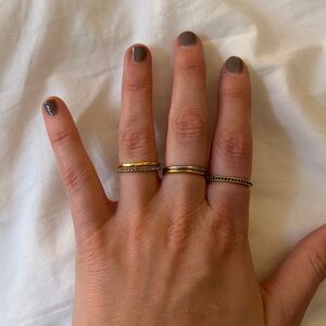 Madewell Filament Stacking Ring Set, Size 8